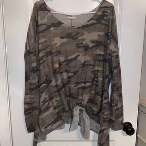 Camo Long Sleeve Top